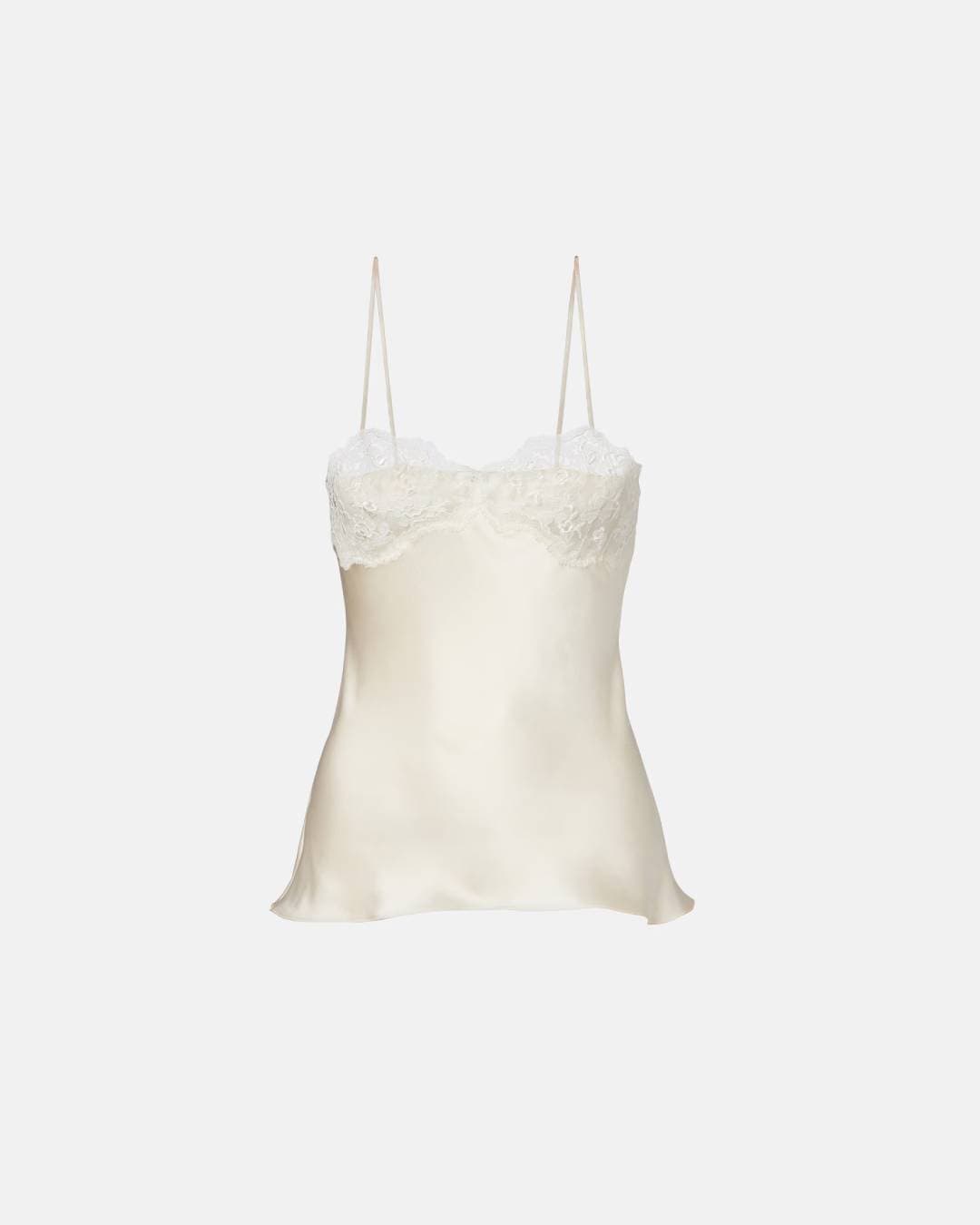 Chloé Lace Trim Silk Camisole