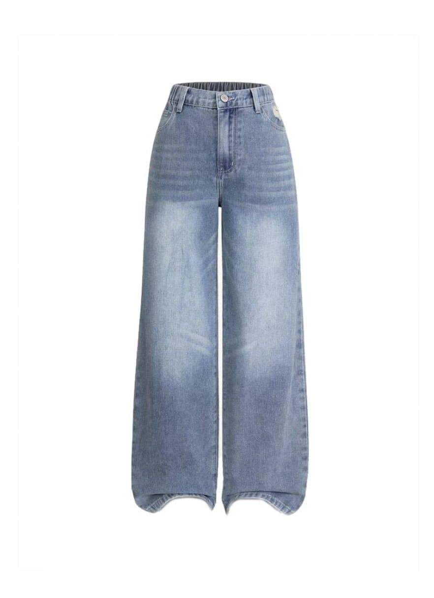 Sparklyn Distressed Wide Leg Jeans